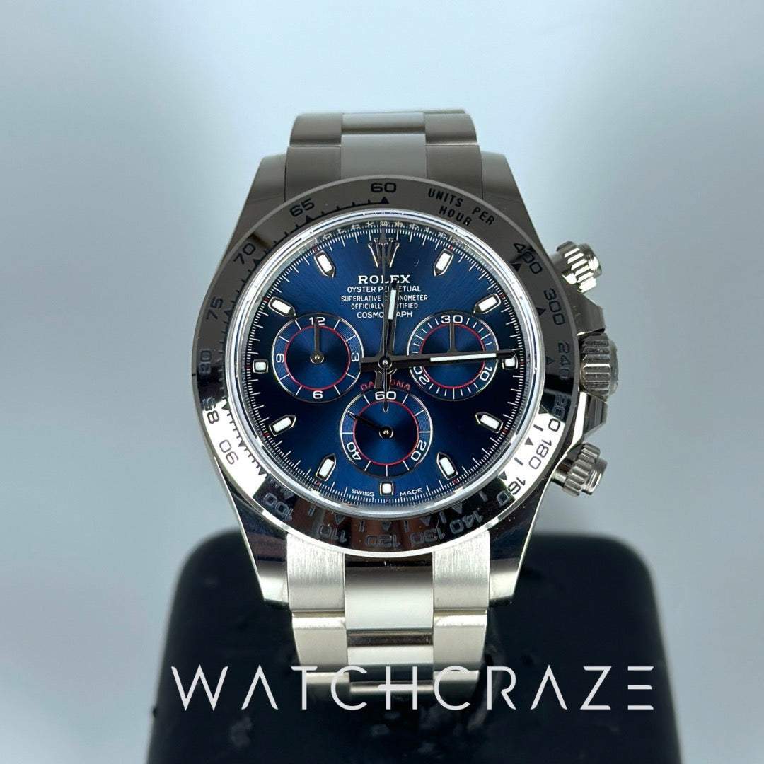 2023 ROLEX DAYTONA WHITE GOLD BLUE DIAL 40MM 116509