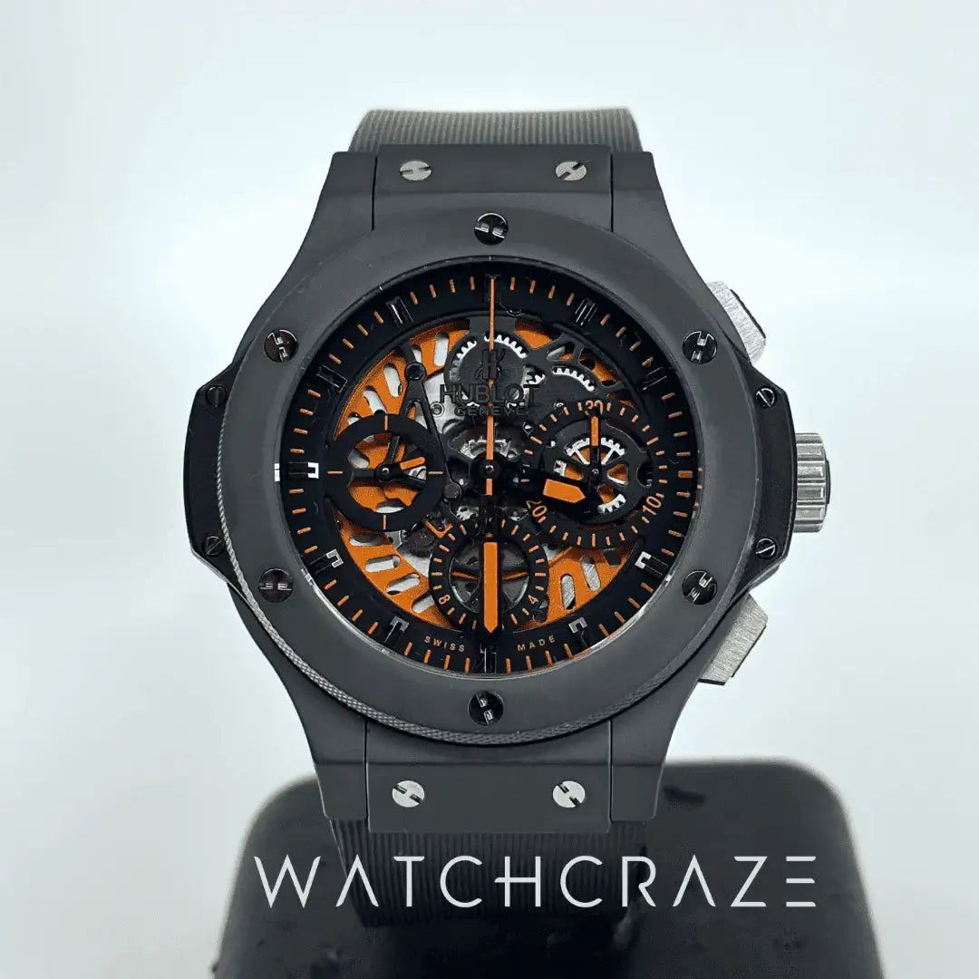 2014 HUBLOT BIG BANG AERO ALL BLACK ORANGE 44MM 310.CI.1190.RX.AB010