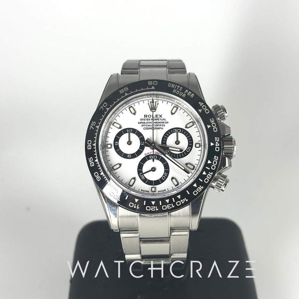 2016 ROLEX DAYTONA WHITE DIAL 'PANDA' 40MM 116500LN DISCONTINUED (SERVICED 2021) - WatchCraze.com.au