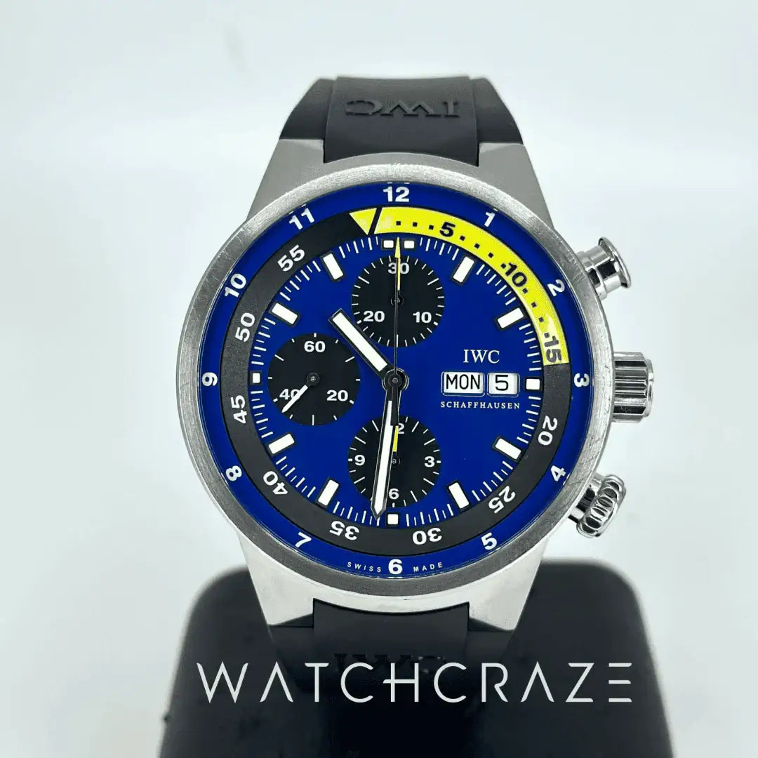 2009 IWC AQUATIMER CHRONOGRAPH CALYPSO BLUE DIAL 44MM IW378203