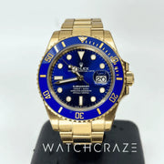 2022 ROLEX SUBMARINER DATE YELLOW GOLD 'BLUESY' 41MM 126618LB - WatchCraze.com.au