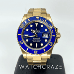 2022 ROLEX SUBMARINER DATE YELLOW GOLD 'BLUESY' 41MM 126618LB - WatchCraze.com.au